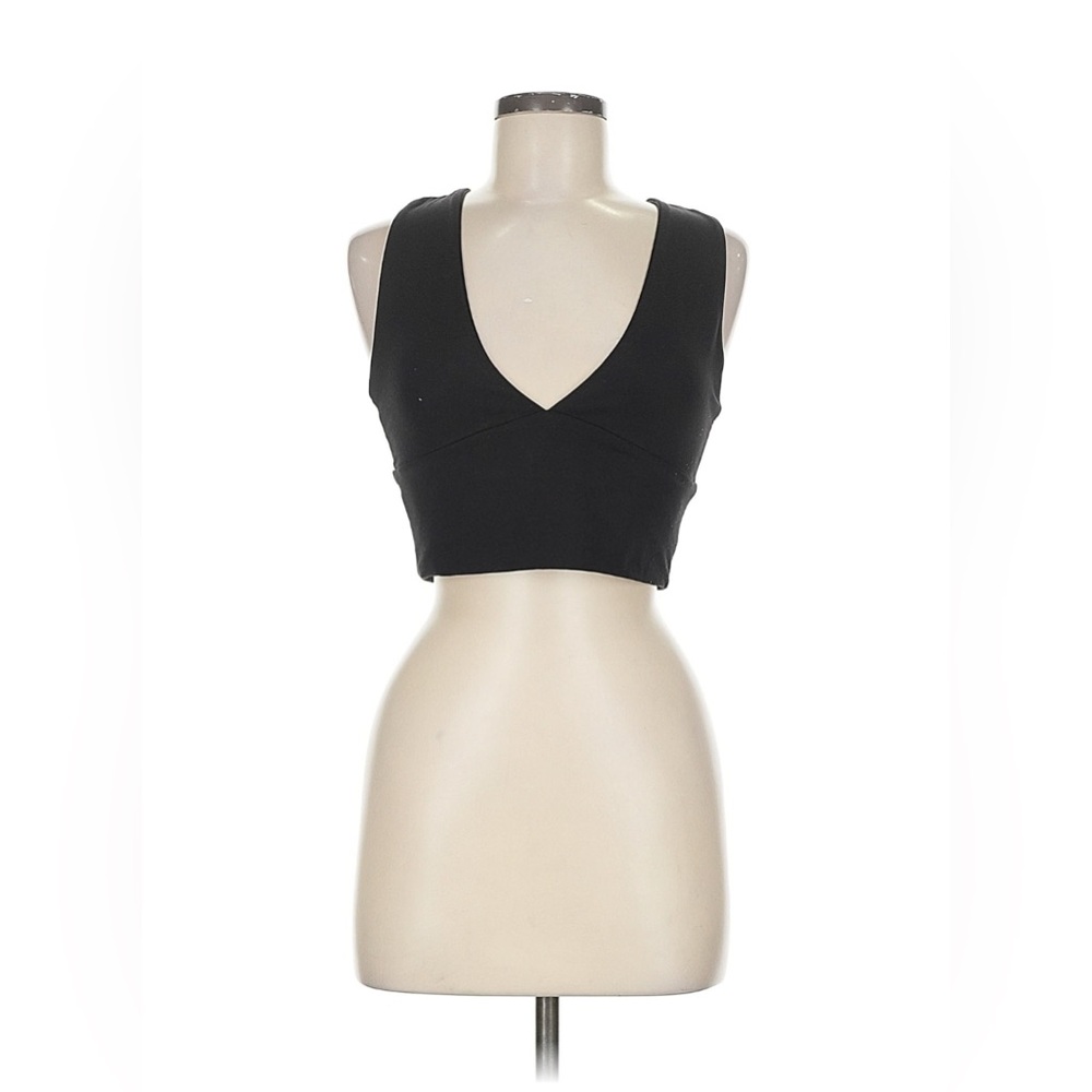 Black V-Neck Crop Top